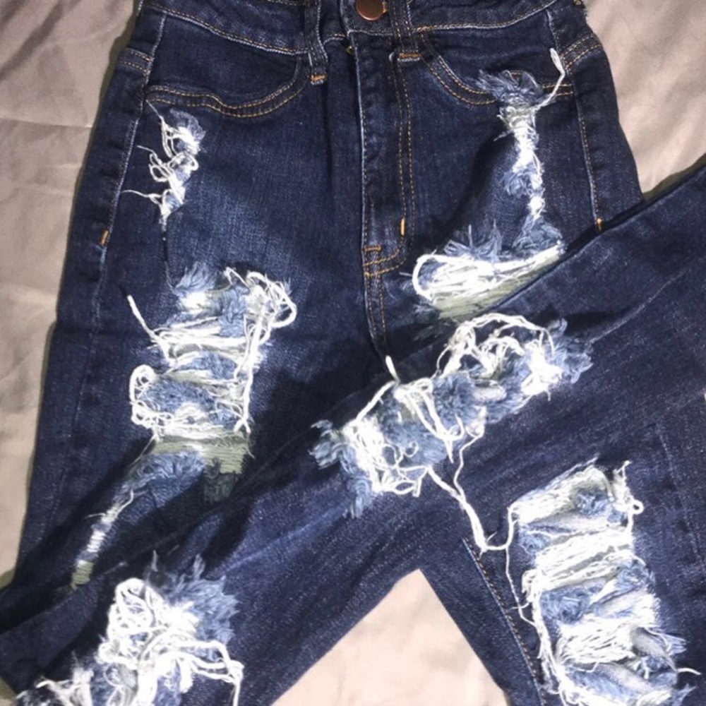 Dark denim jeans